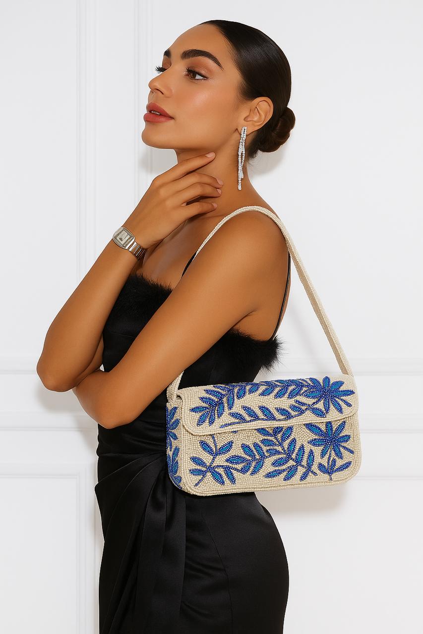 Blue Botanica Clutch