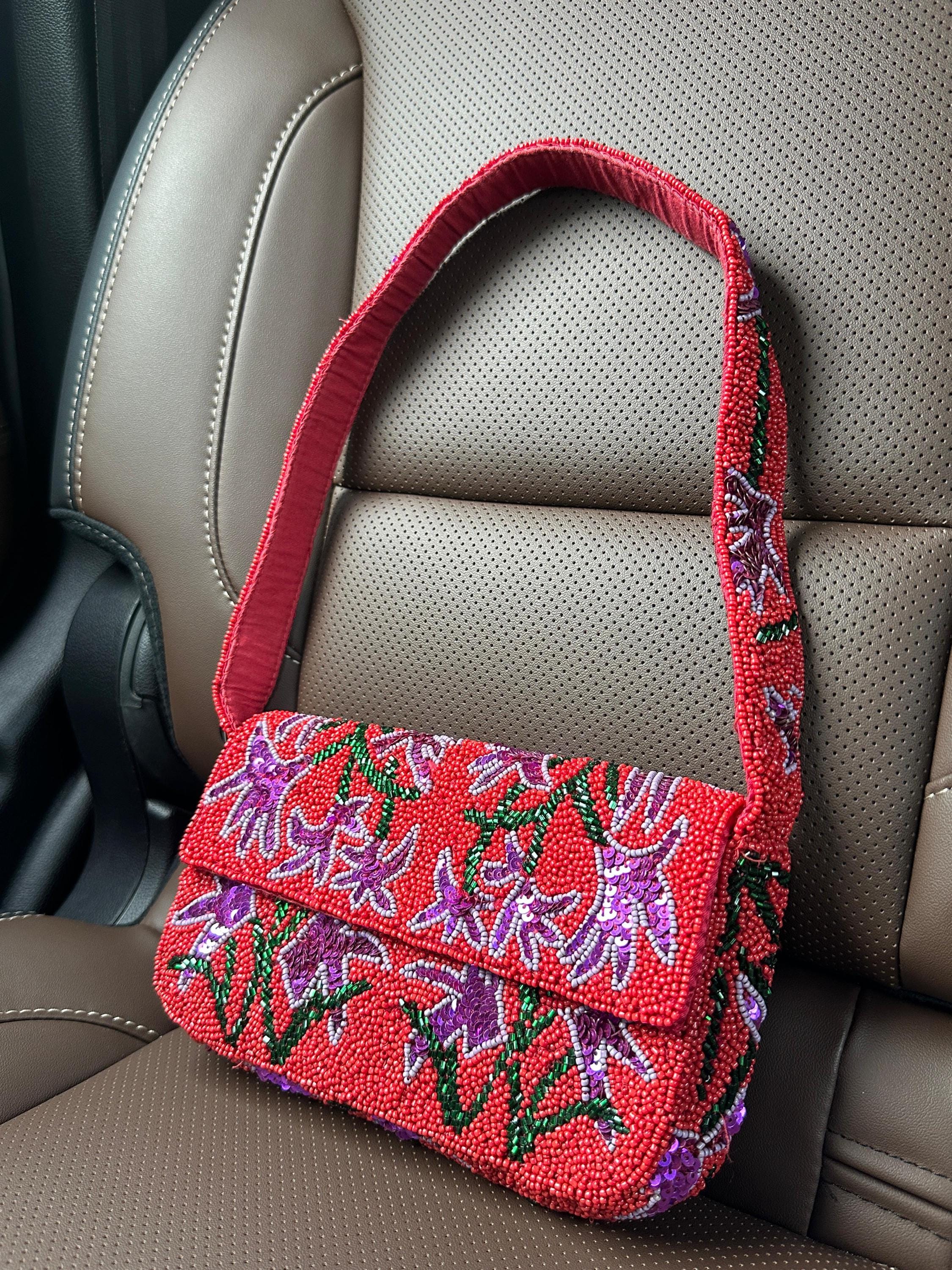 Floral Embroidery | Wedding Guest Purse