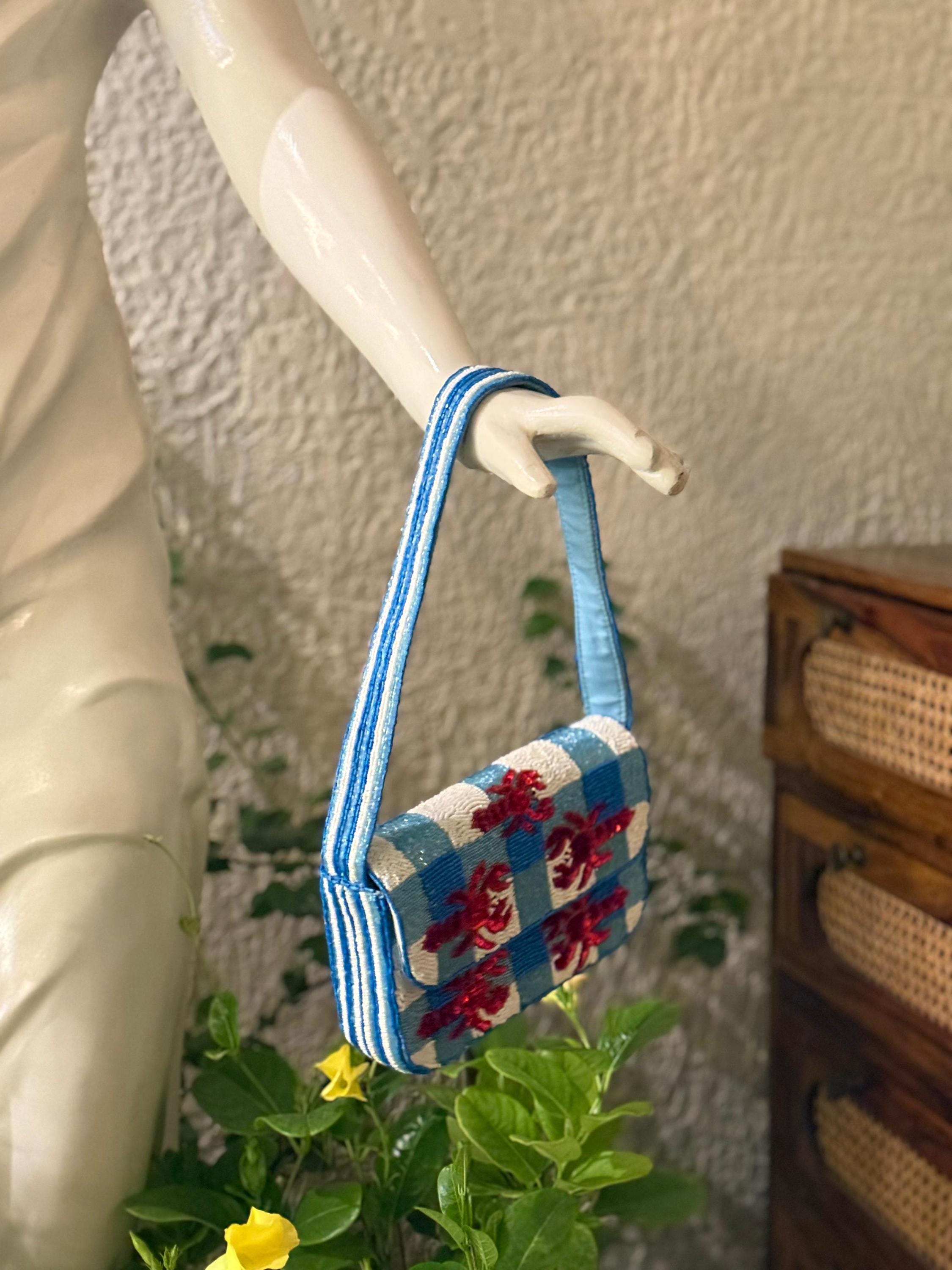 Handmade Lobster Picnic Beaded Clutch