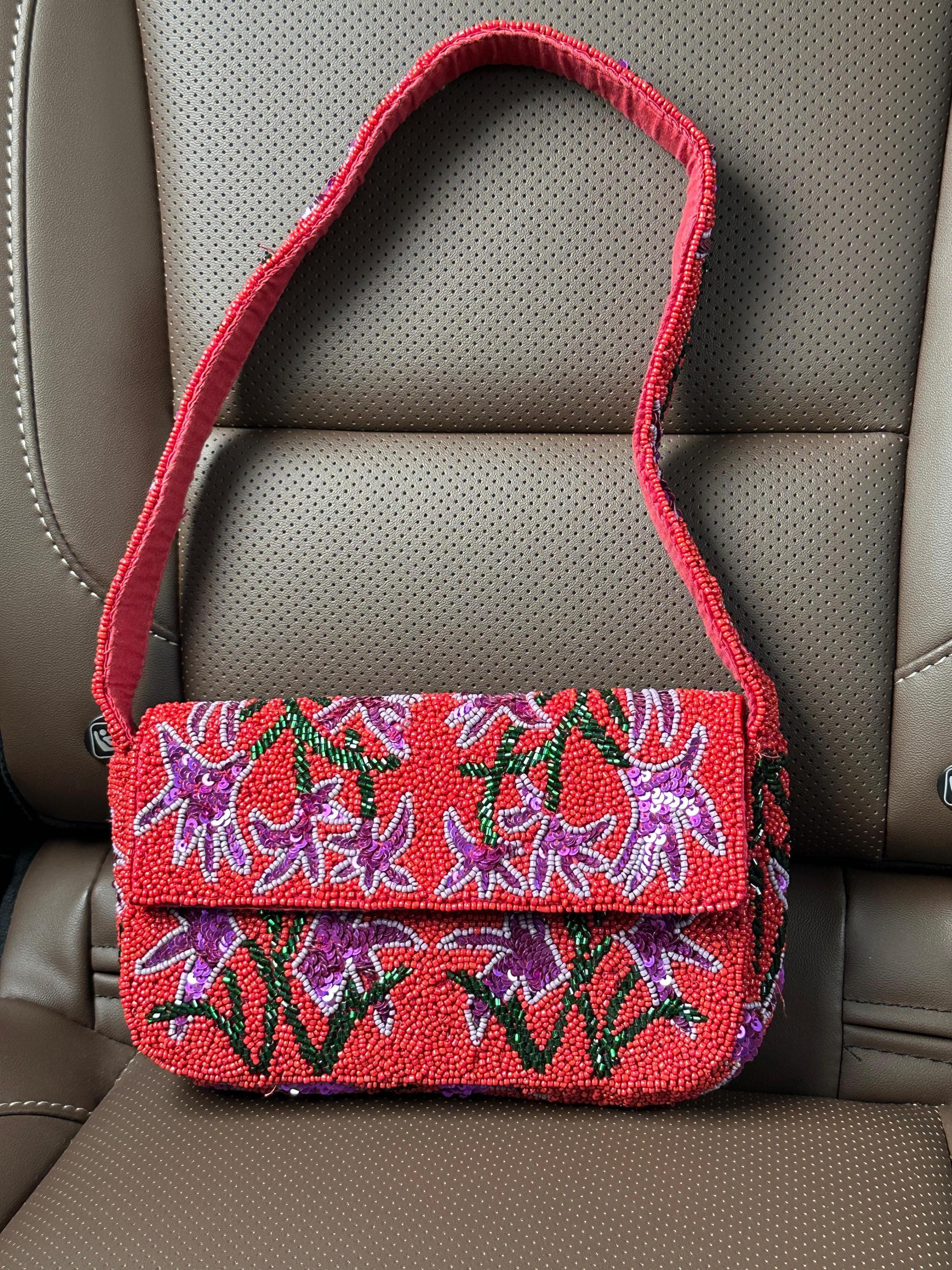 Floral Embroidery | Wedding Guest Purse
