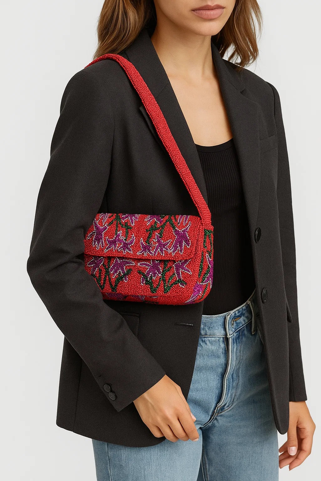 Floral Embroidery | Wedding Guest Purse