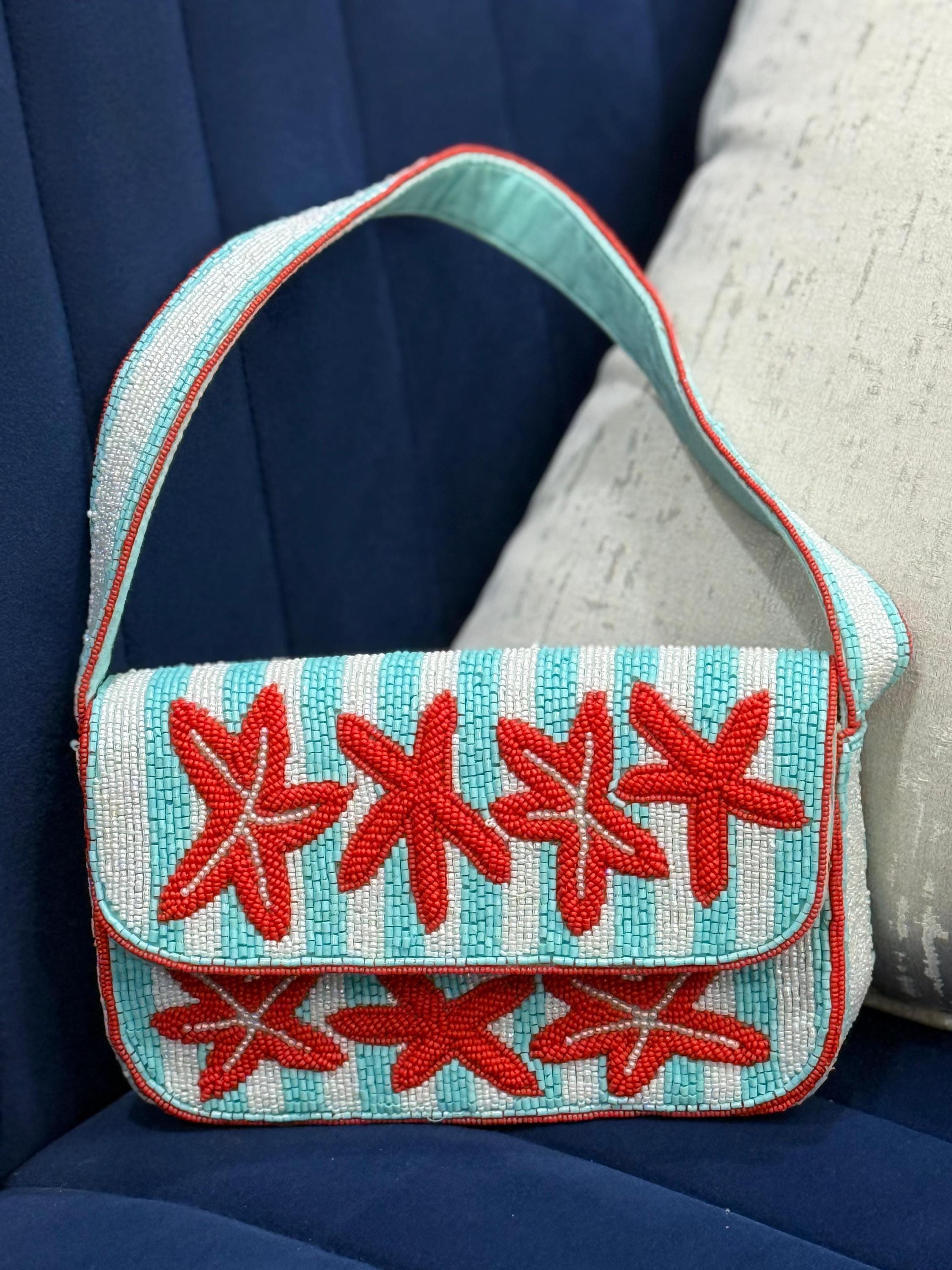 Starfish Stripe | Beach Wedding Purse