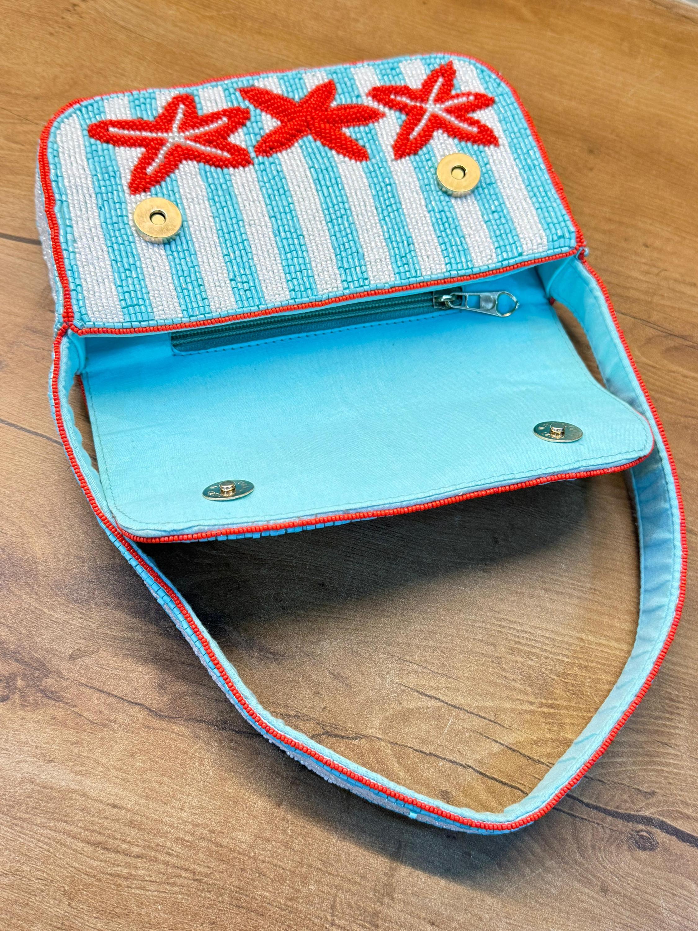 Starfish Stripe | Beach Wedding Purse