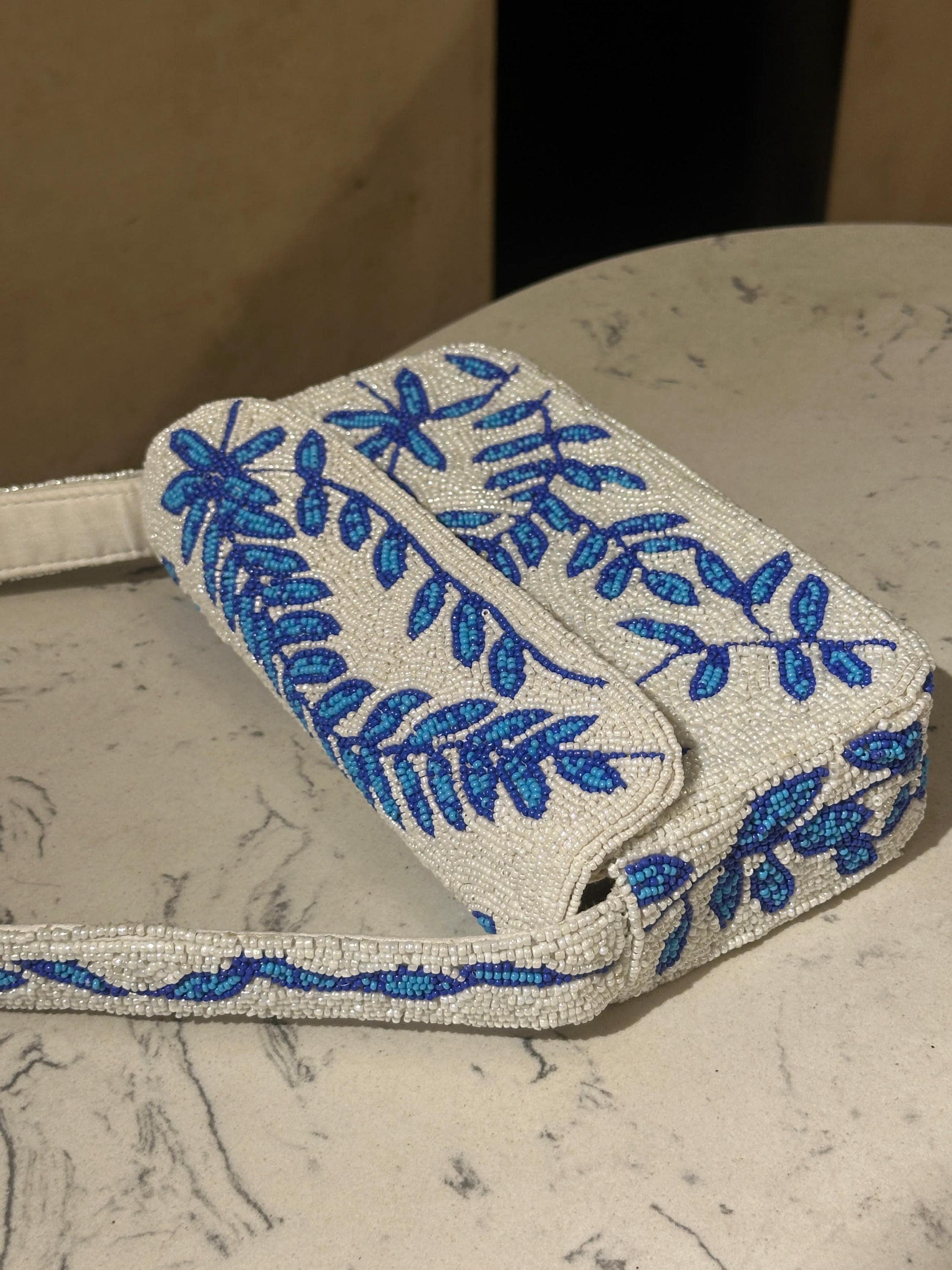 Blue Botanica Clutch